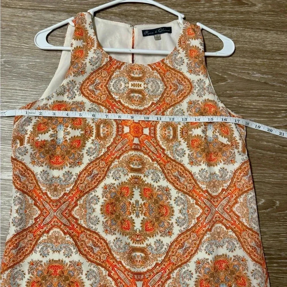 Beautiful Paisley Print Lined Sheath Dress EUC Size 4 Patterned Sleeveless - Picture 9 of 10